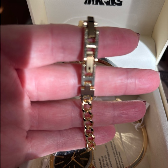 Anne Klein Gold and Black Women's Watch Stacking Set - Picture 4 of 11